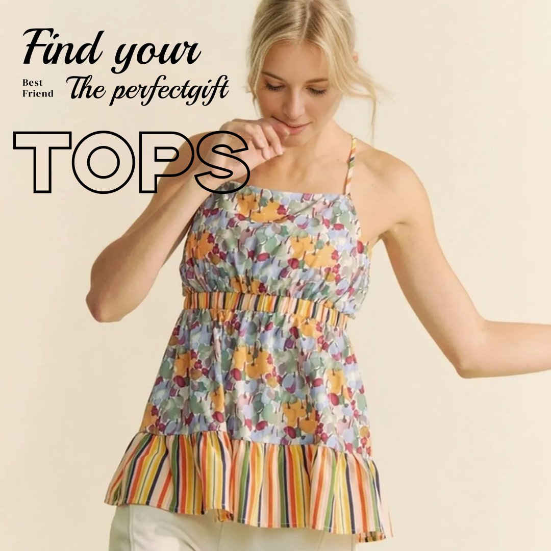 Trendy fashion tops showcased with women wearing stylish plaid shirts on a wooden surface