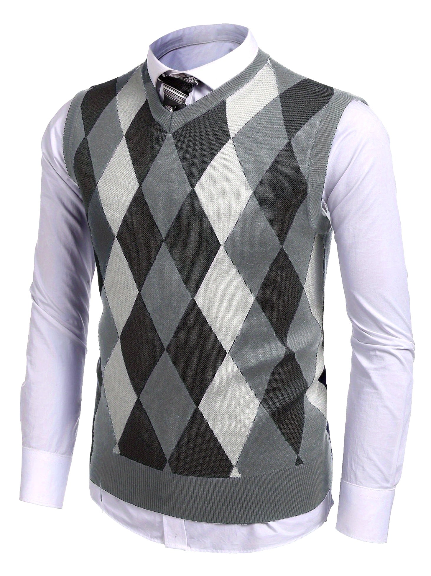 Slim Fit Argyle Sweater Vest