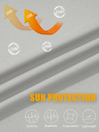 Men's Summer UPF 50+Long Sleeve Round Neck Sun Protection Pullover