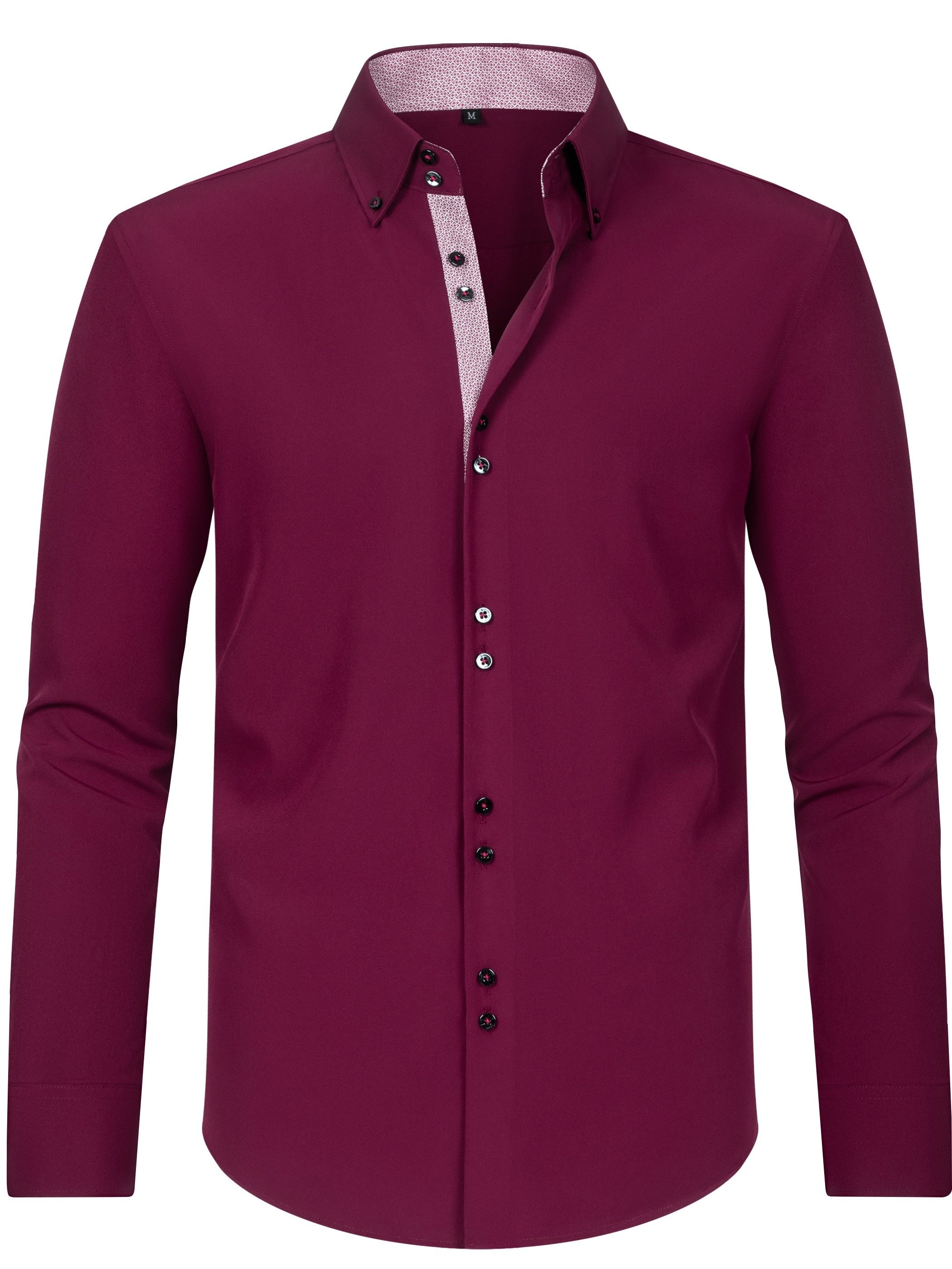 Men's Stylish  Long Sleeve Button-Up Shirt