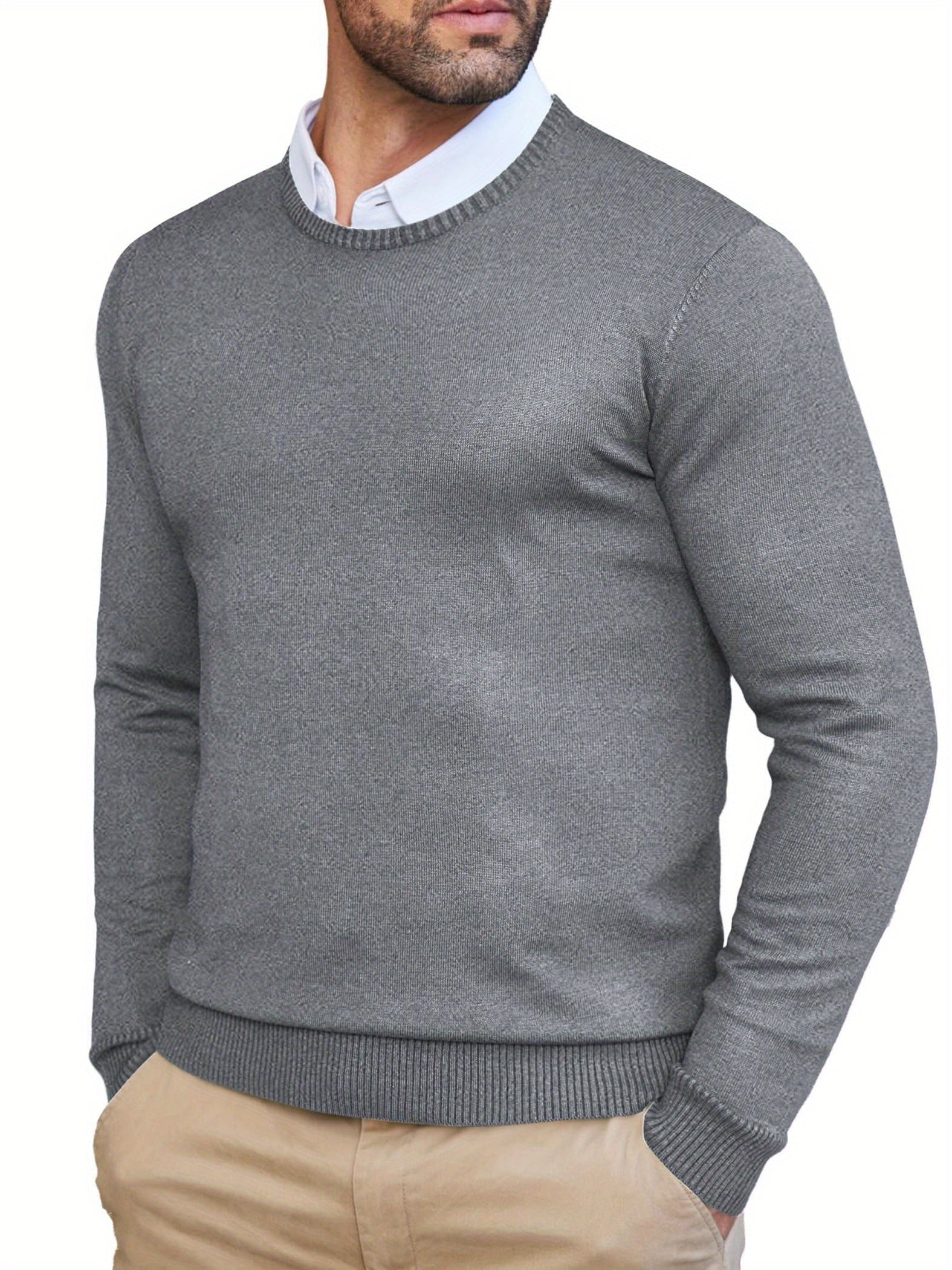 Men's Slim Fit Crew Neck Sweater