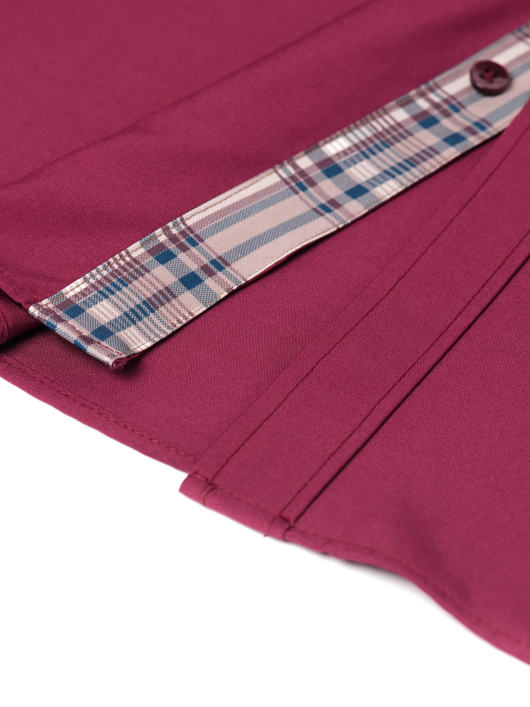 Men's Fashion Color Block Long Sleeve Casual Shirt