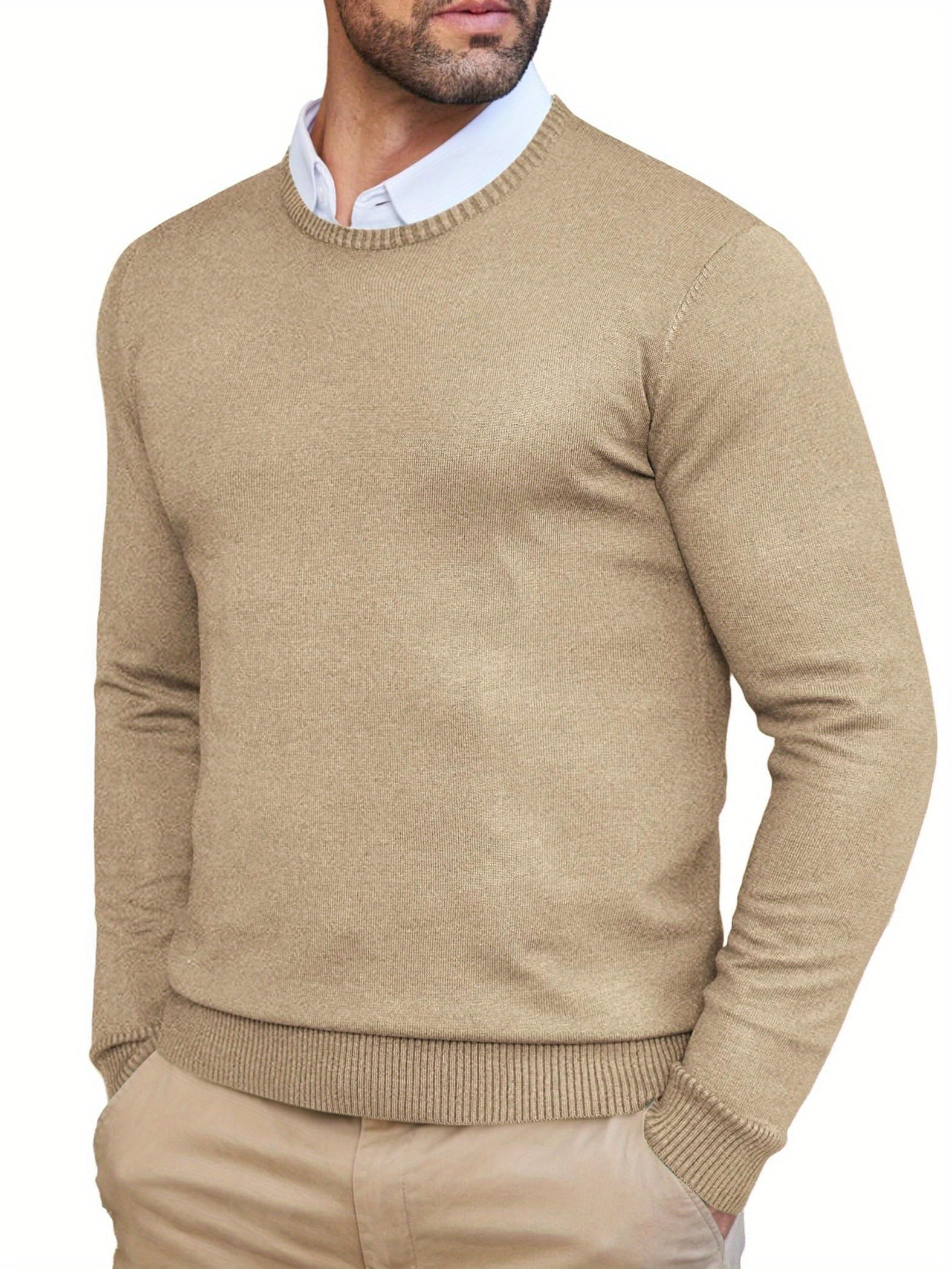 Men's Slim Fit Crew Neck Sweater