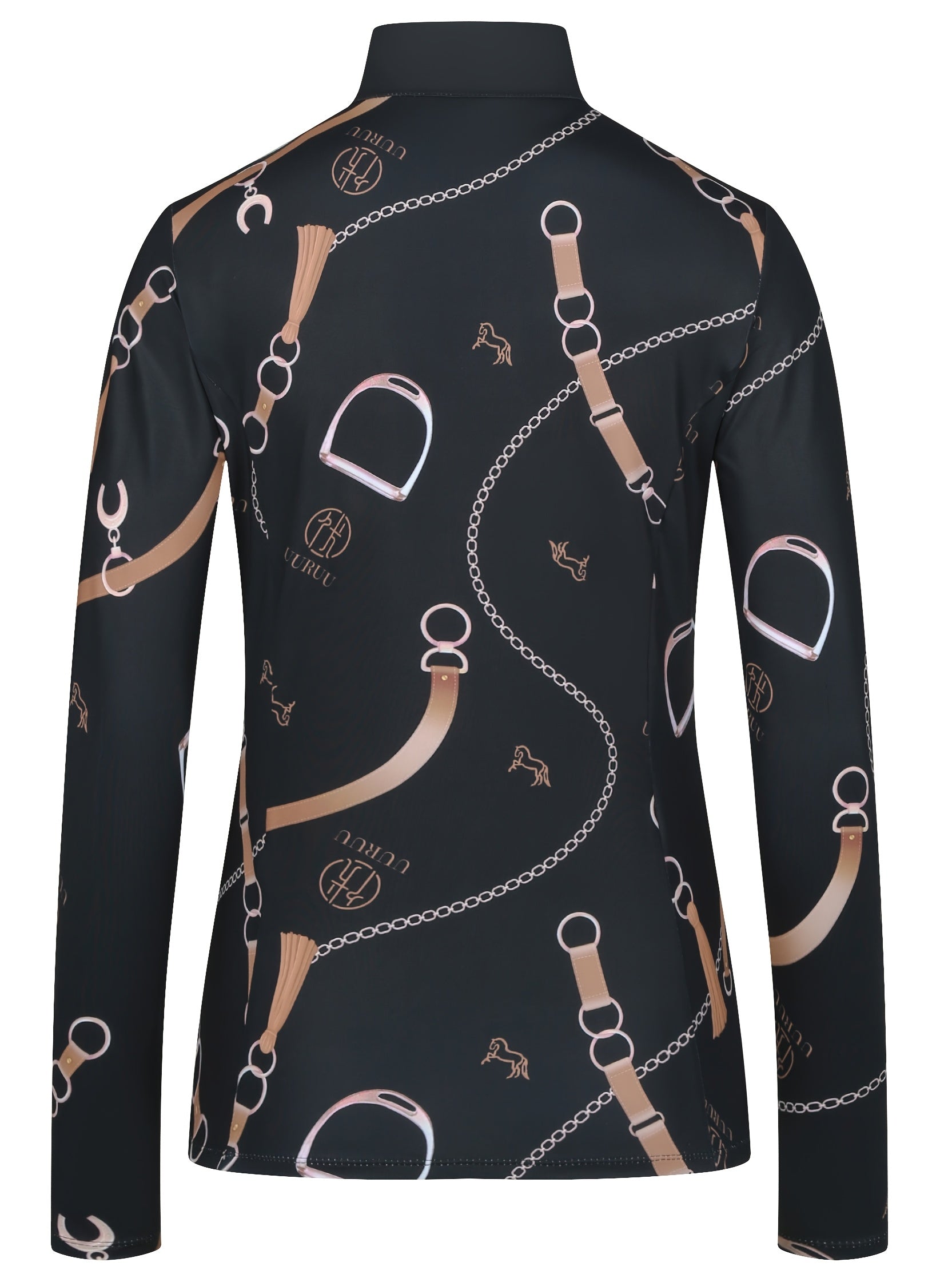 Women's High Elastic Slim Equestrian Top