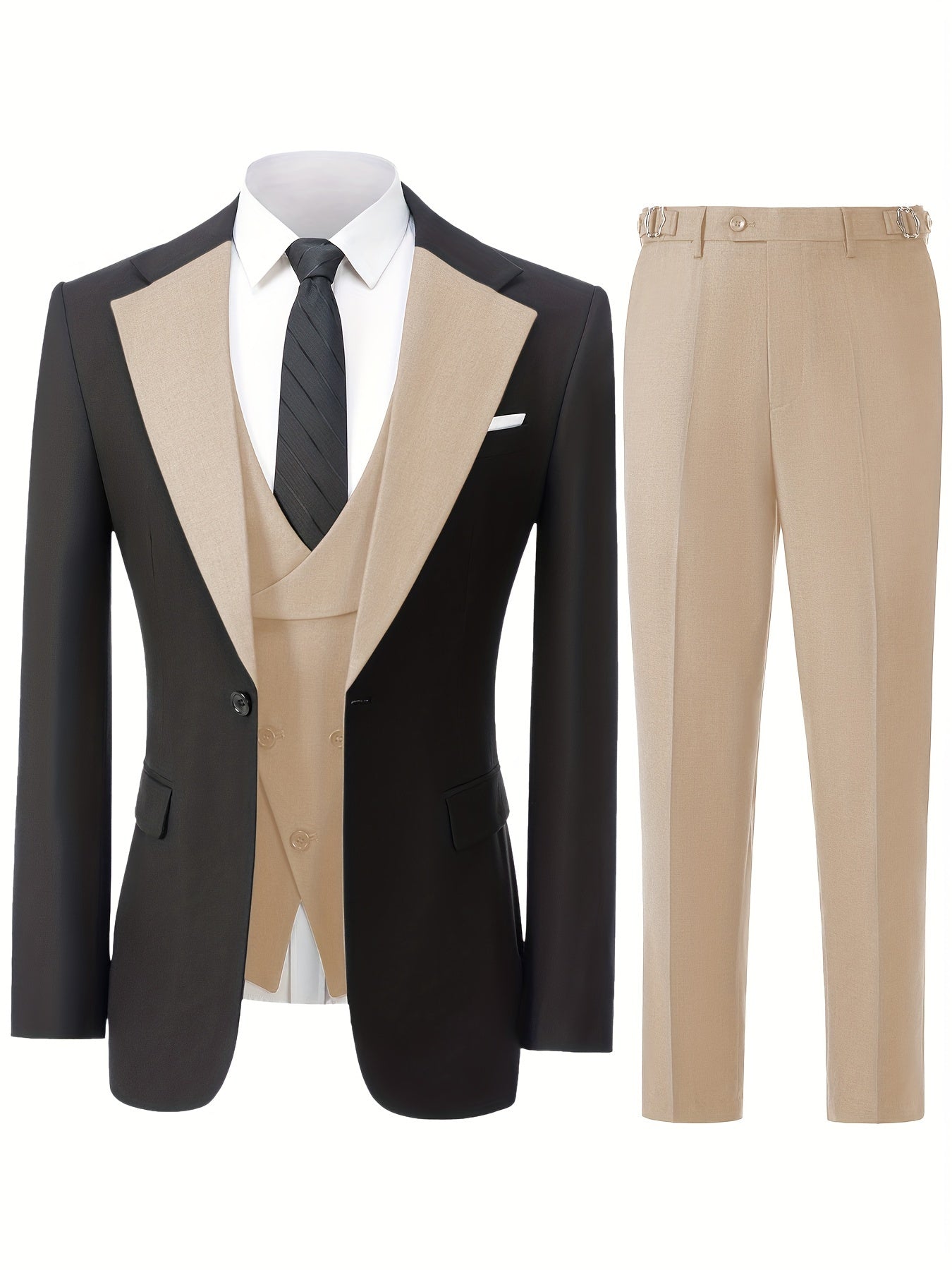 Men's 3pcs Suit for Groom And Best Man