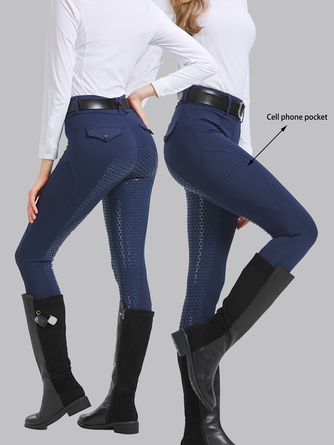 Equestrian Pants High Elastic Slim Fit Full Silicone Women's Riding Pants
