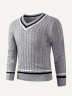 V-neck Bachelor's Pie Men's Sweater Pullover