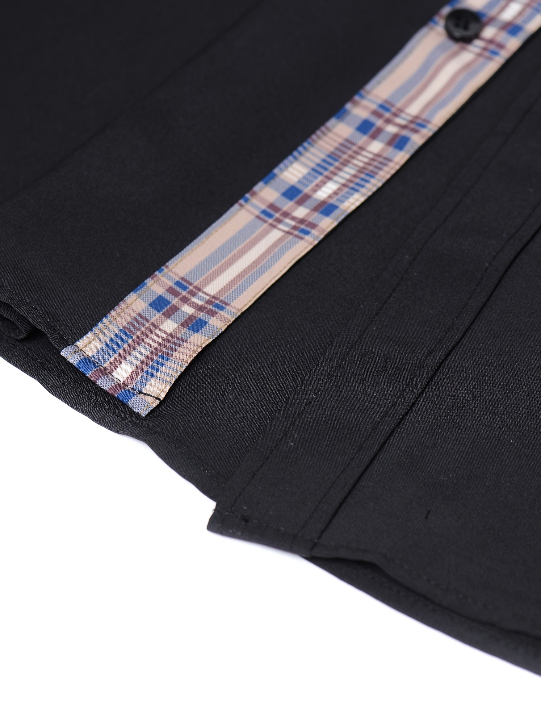 Men's Fashion Color Block Long Sleeve Casual Shirt
