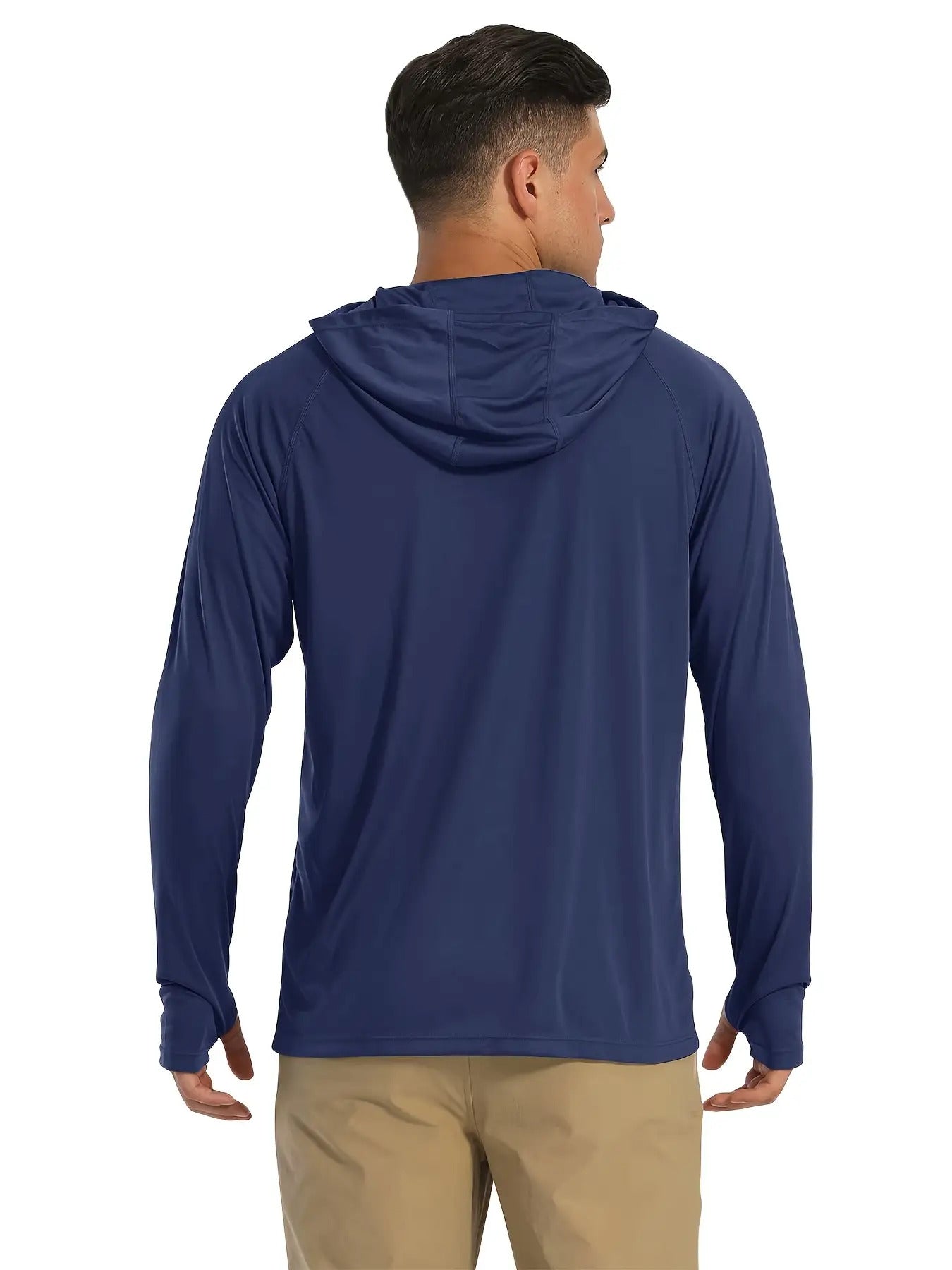 Men's Summer UPF 50+Long Sleeve Round Neck Sun Protection Pullover