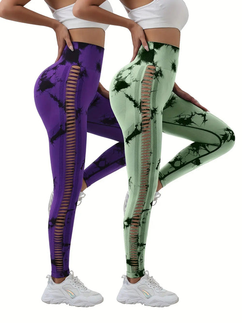 2pcs Women's High Waist Abdominal Control Yoga Pants