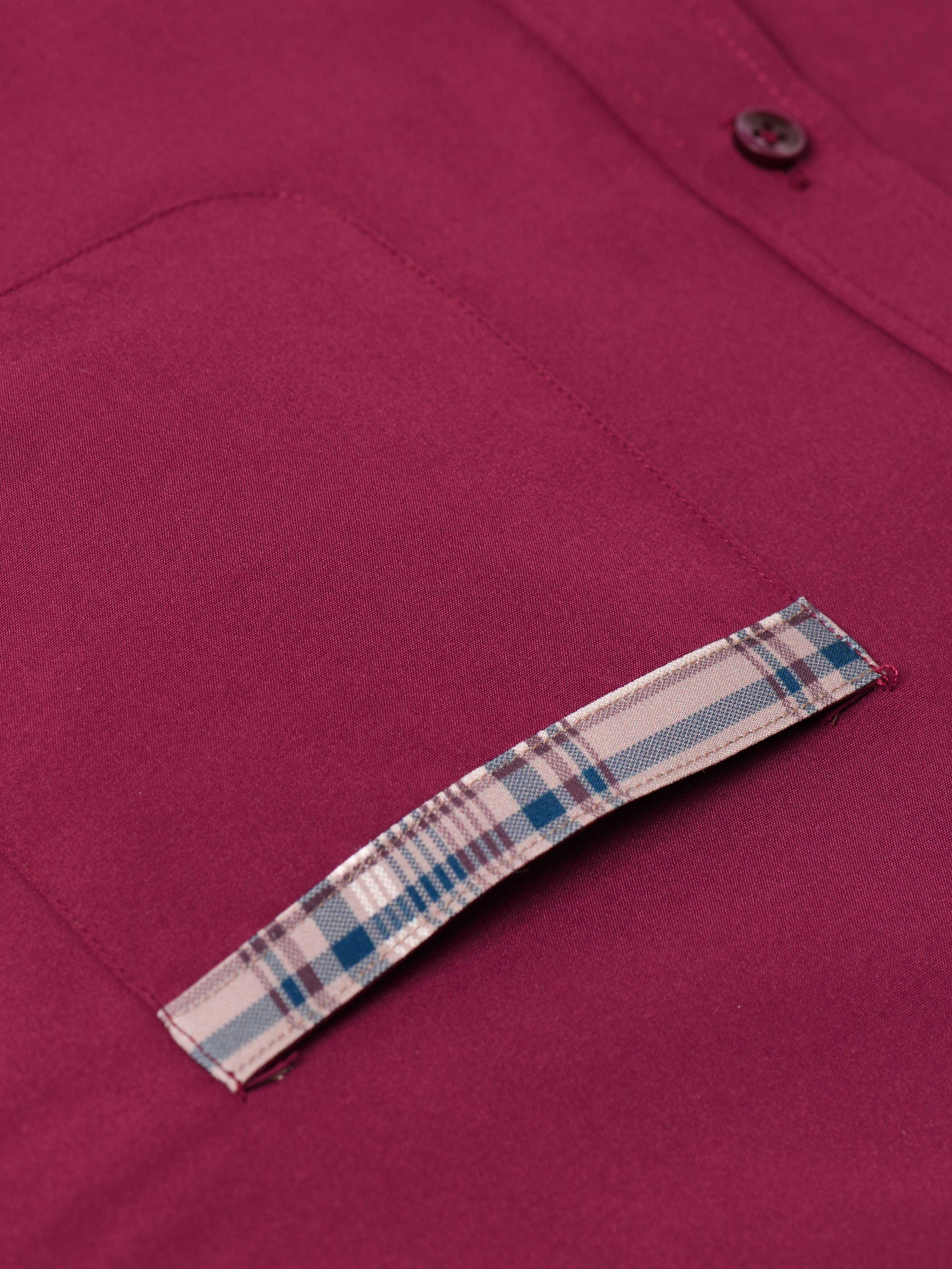 Men's Fashion Color Block Long Sleeve Casual Shirt