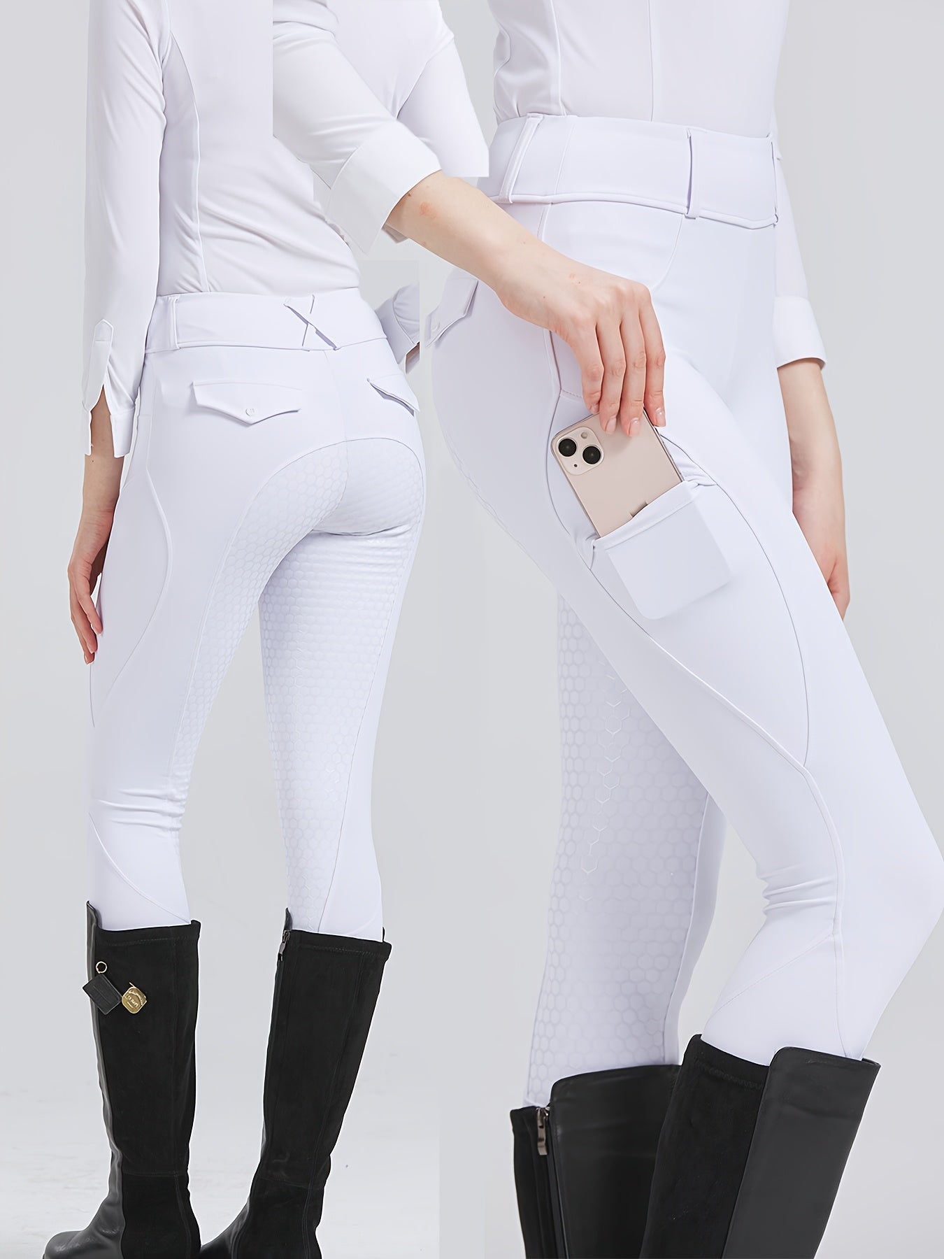 Equestrian Pants High Elastic Slim Fit Full Silicone Women's Riding Pants