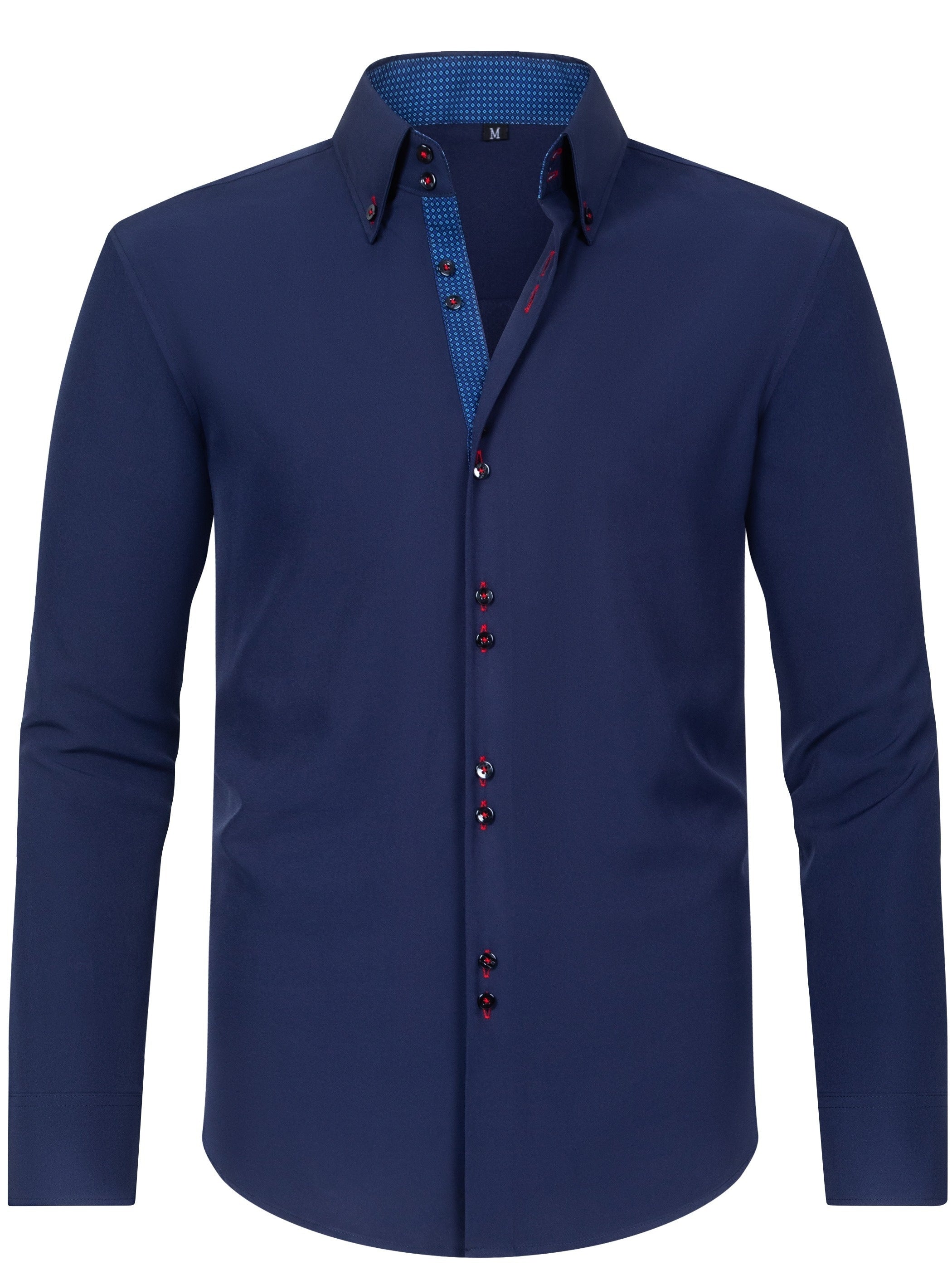 Men's Stylish  Long Sleeve Button-Up Shirt