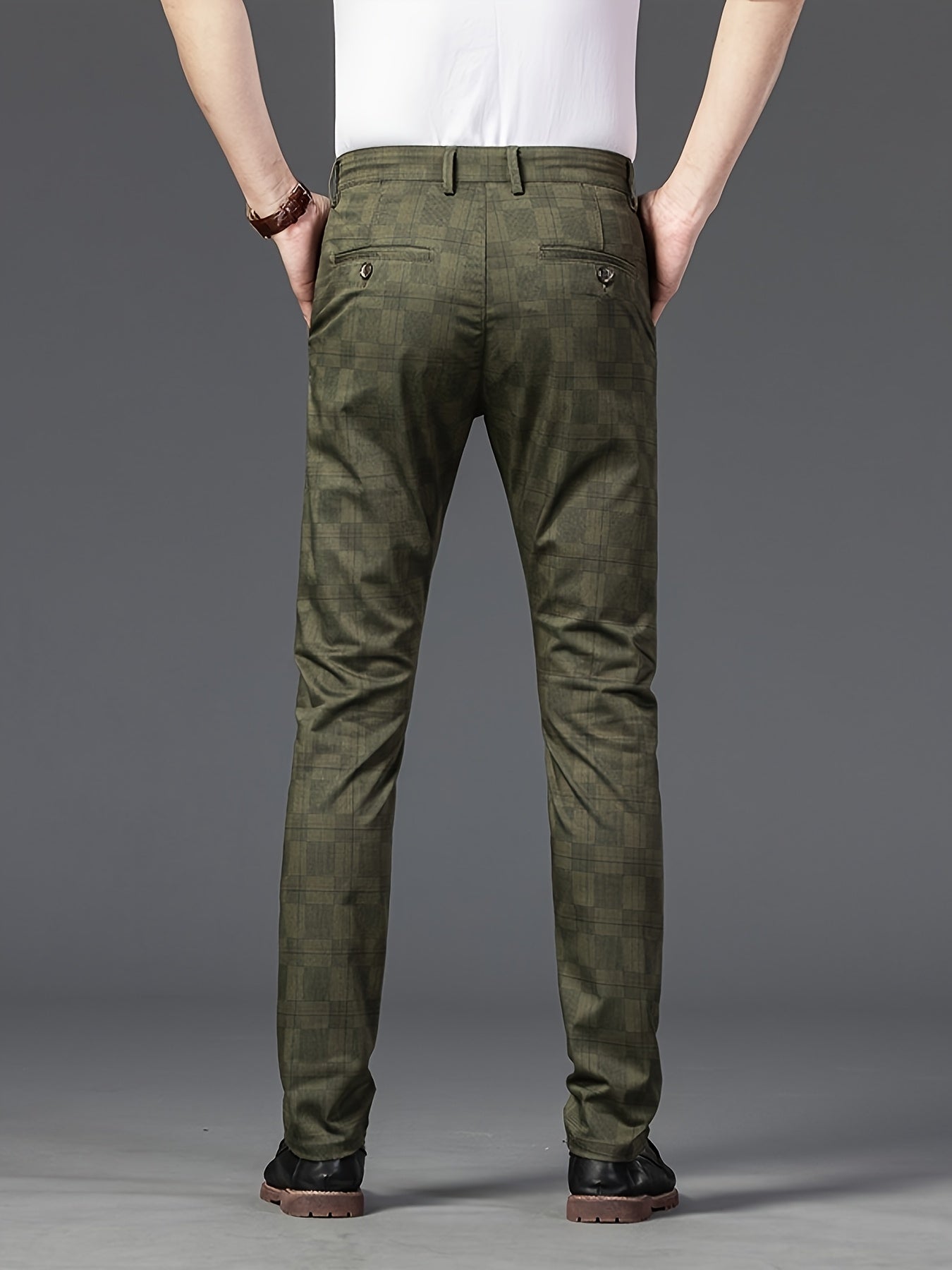 Men's Light Business Slim Casual Straight-leg Trousers