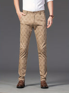Men's Light Business Slim Casual Straight-leg Trousers