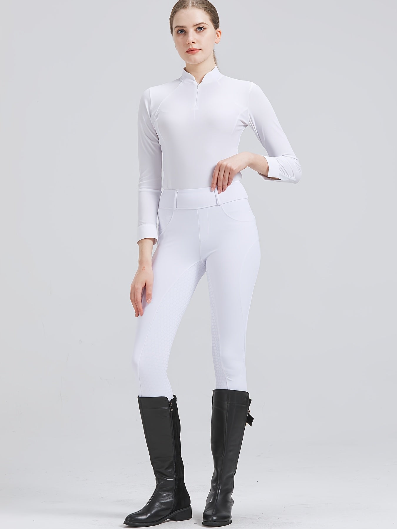 Equestrian Pants High Elastic Slim Fit Full Silicone Women's Riding Pants