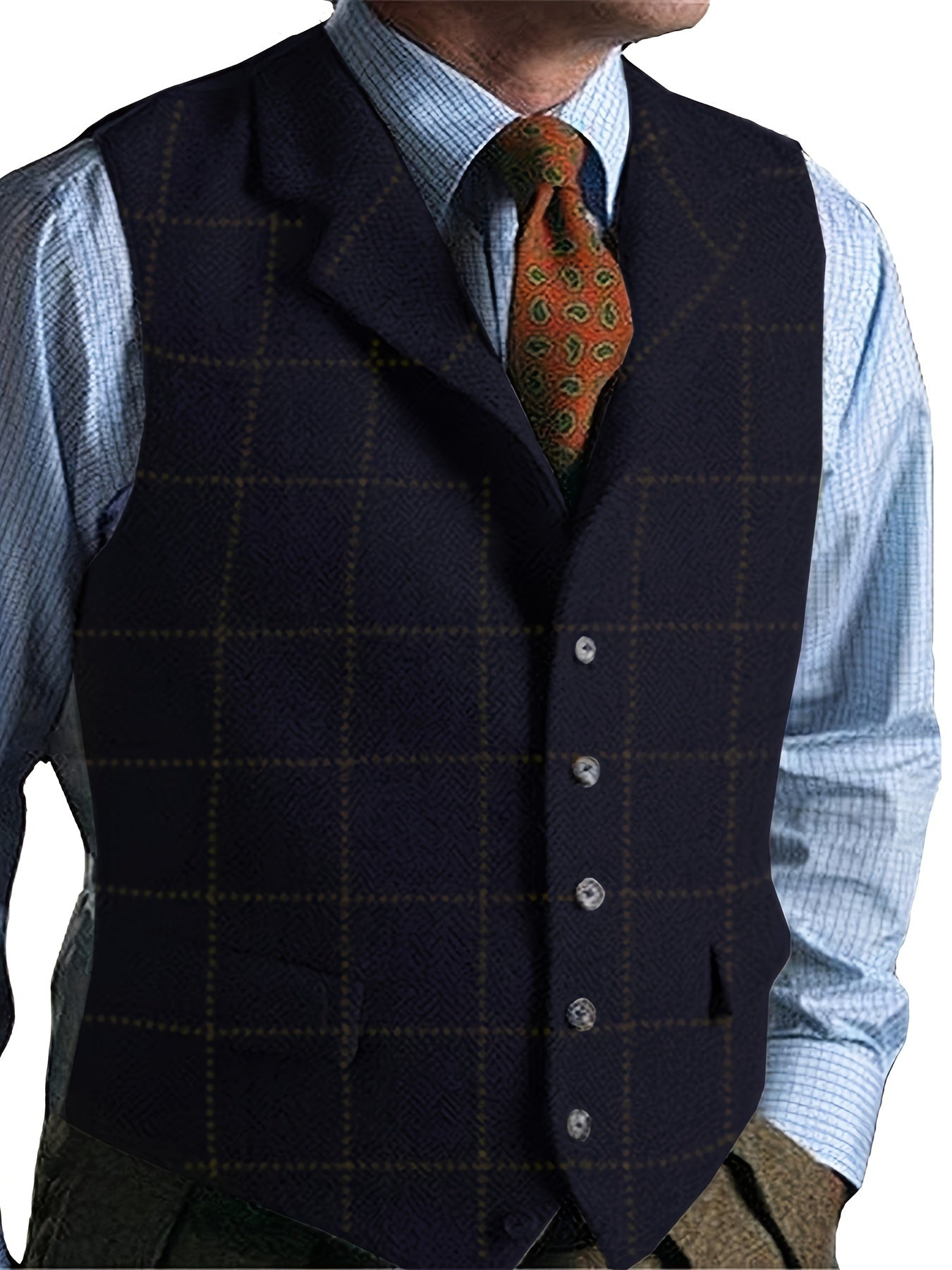 Vintage Western Tweed Vest