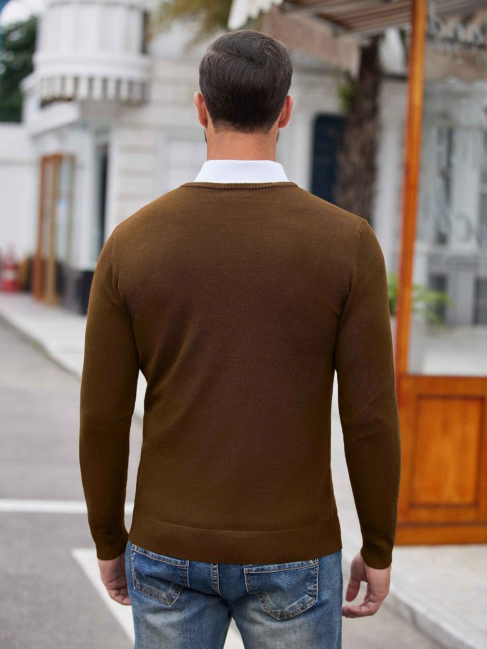 Men's Slim Fit Crew Neck Sweater
