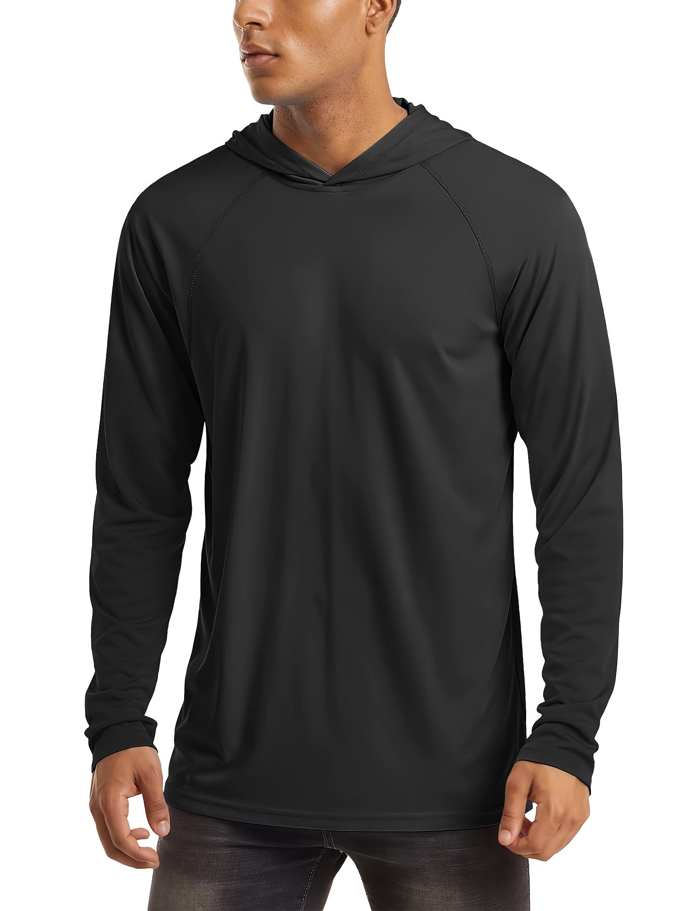 Men's Summer UPF 50+Long Sleeve Round Neck Sun Protection Pullover