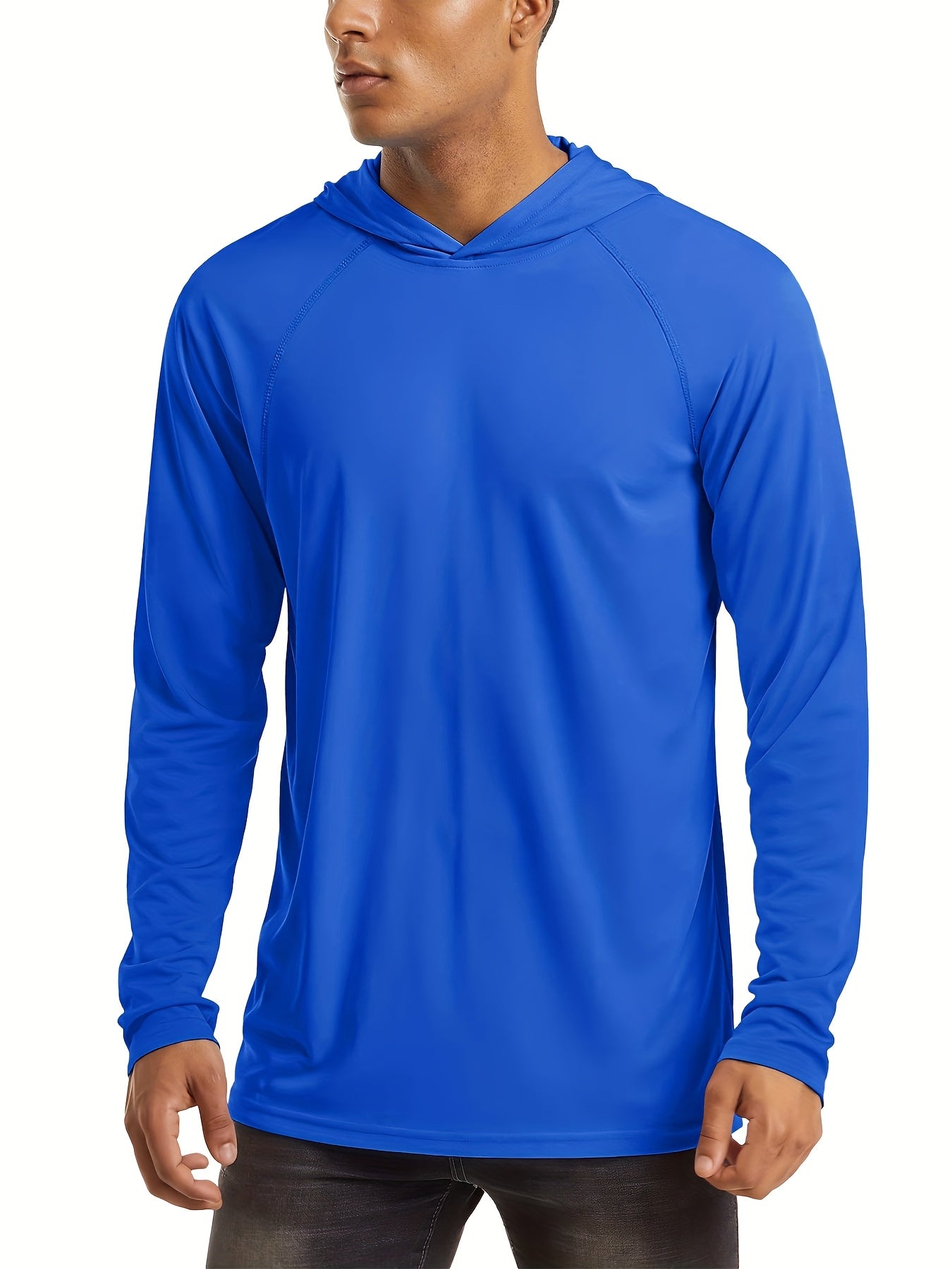Men's Summer UPF 50+Long Sleeve Round Neck Sun Protection Pullover