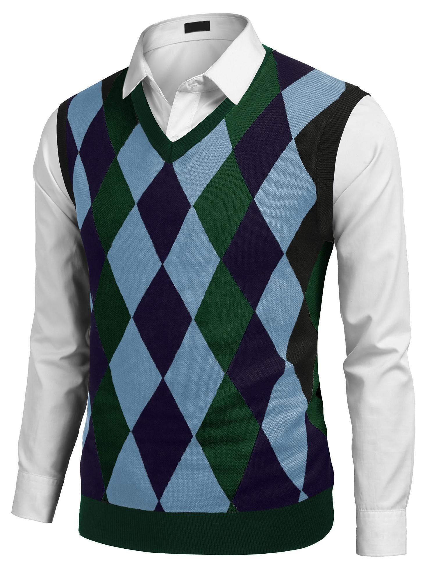Slim Fit Argyle Sweater Vest