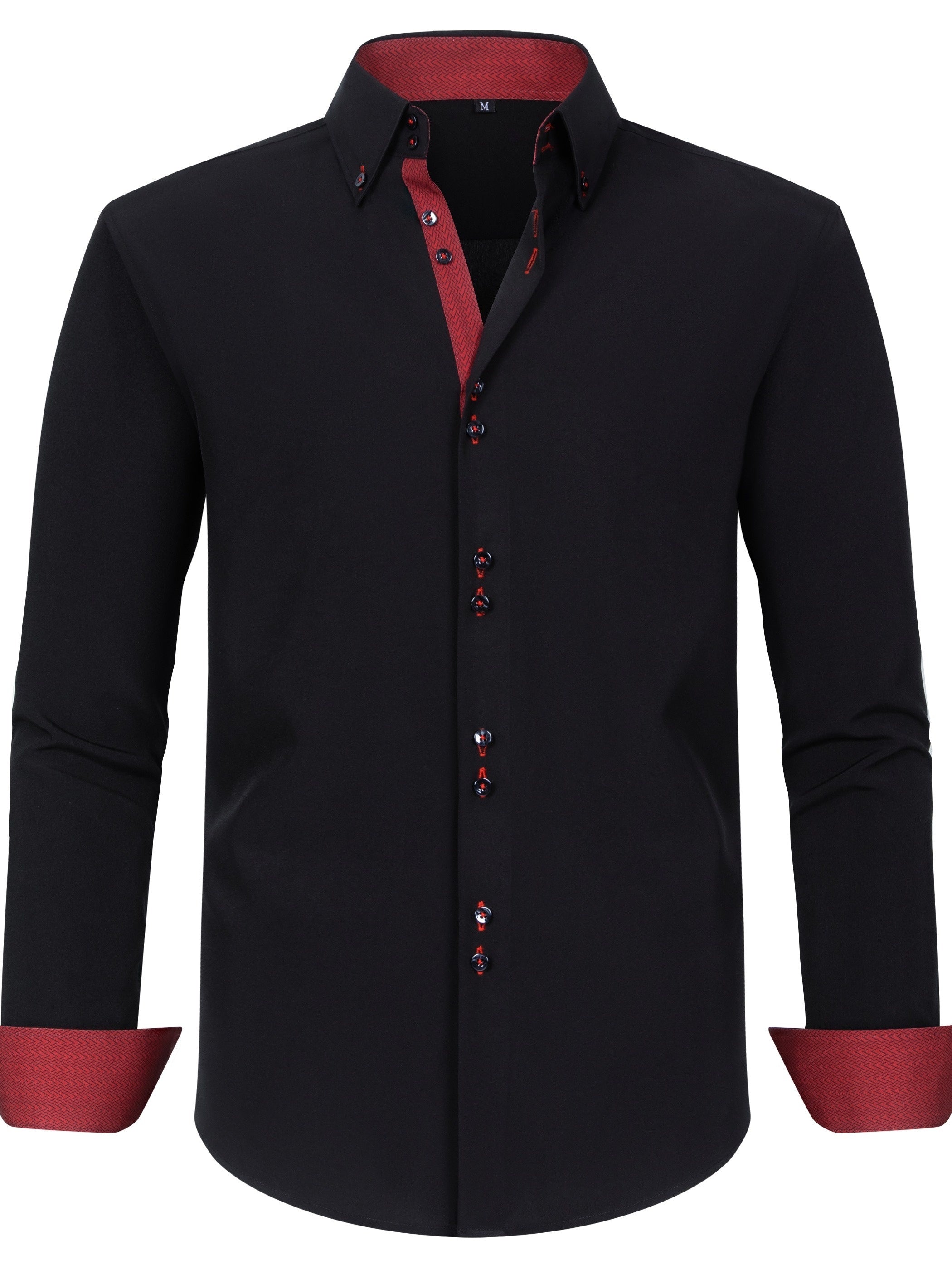 Men's Stylish  Long Sleeve Button-Up Shirt