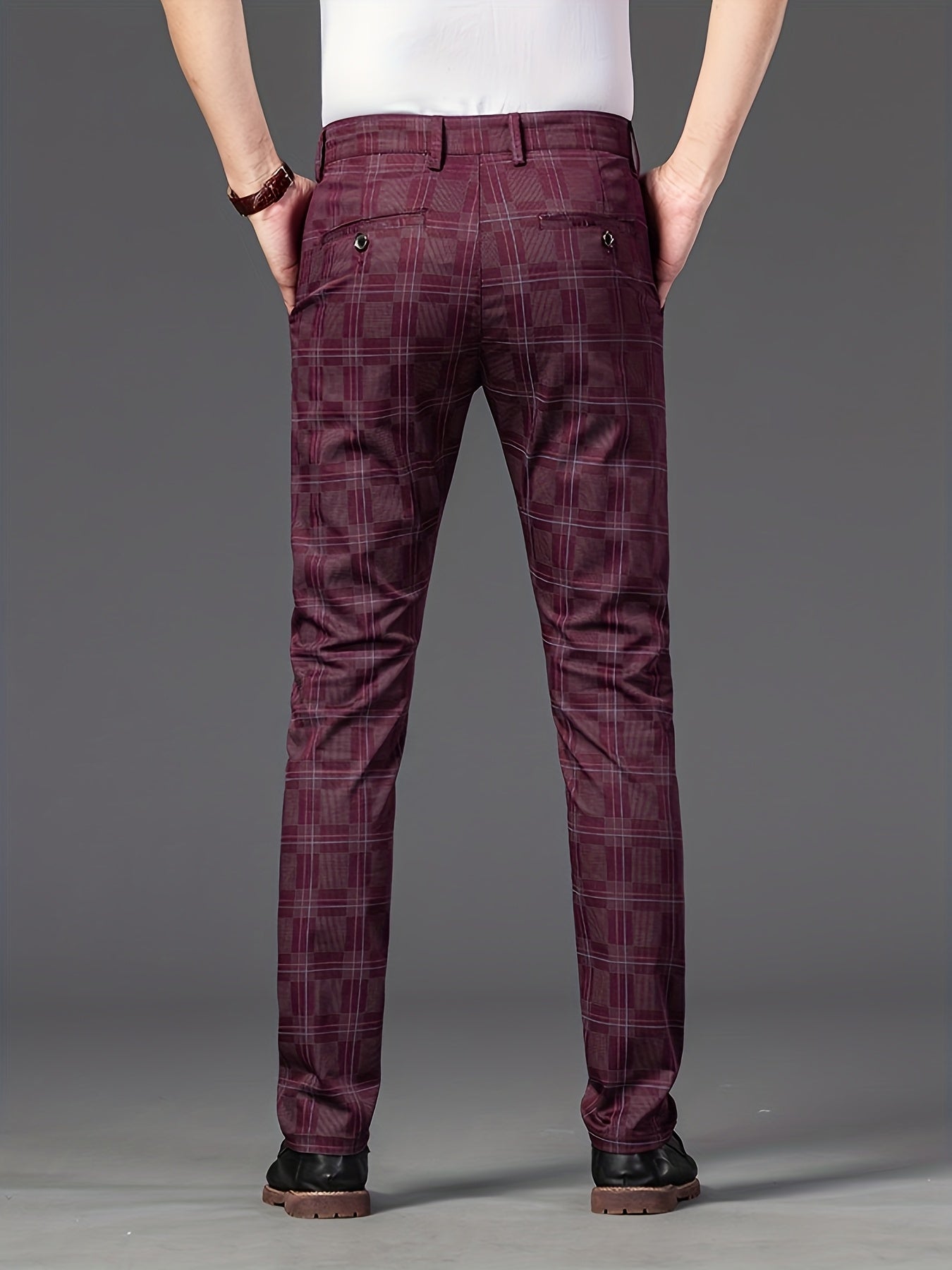 Men's Light Business Slim Casual Straight-leg Trousers