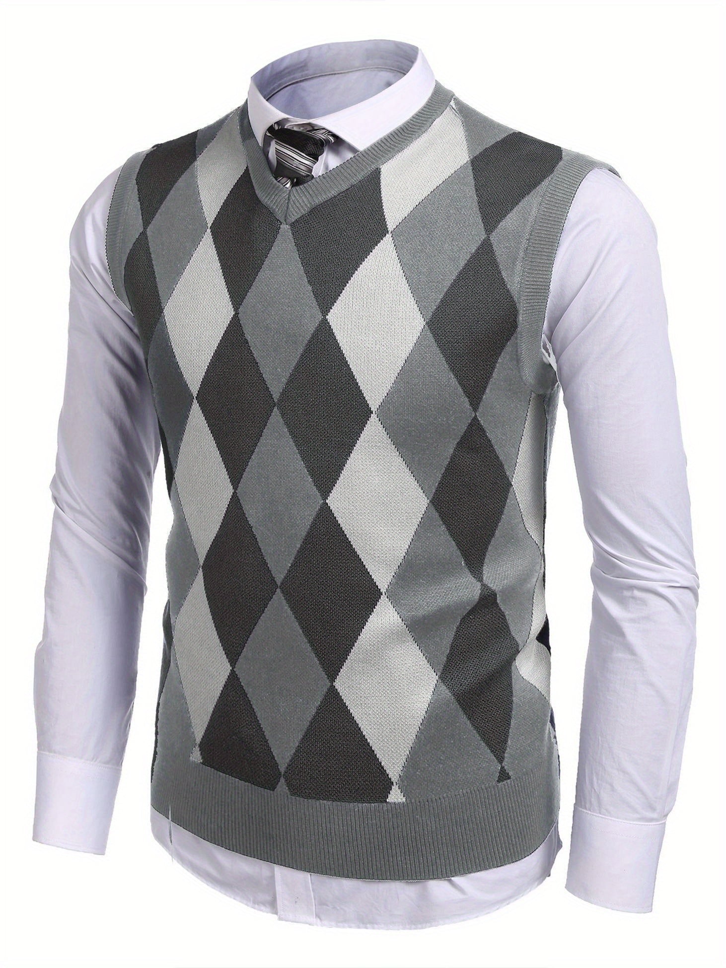 Slim Fit Argyle Sweater Vest