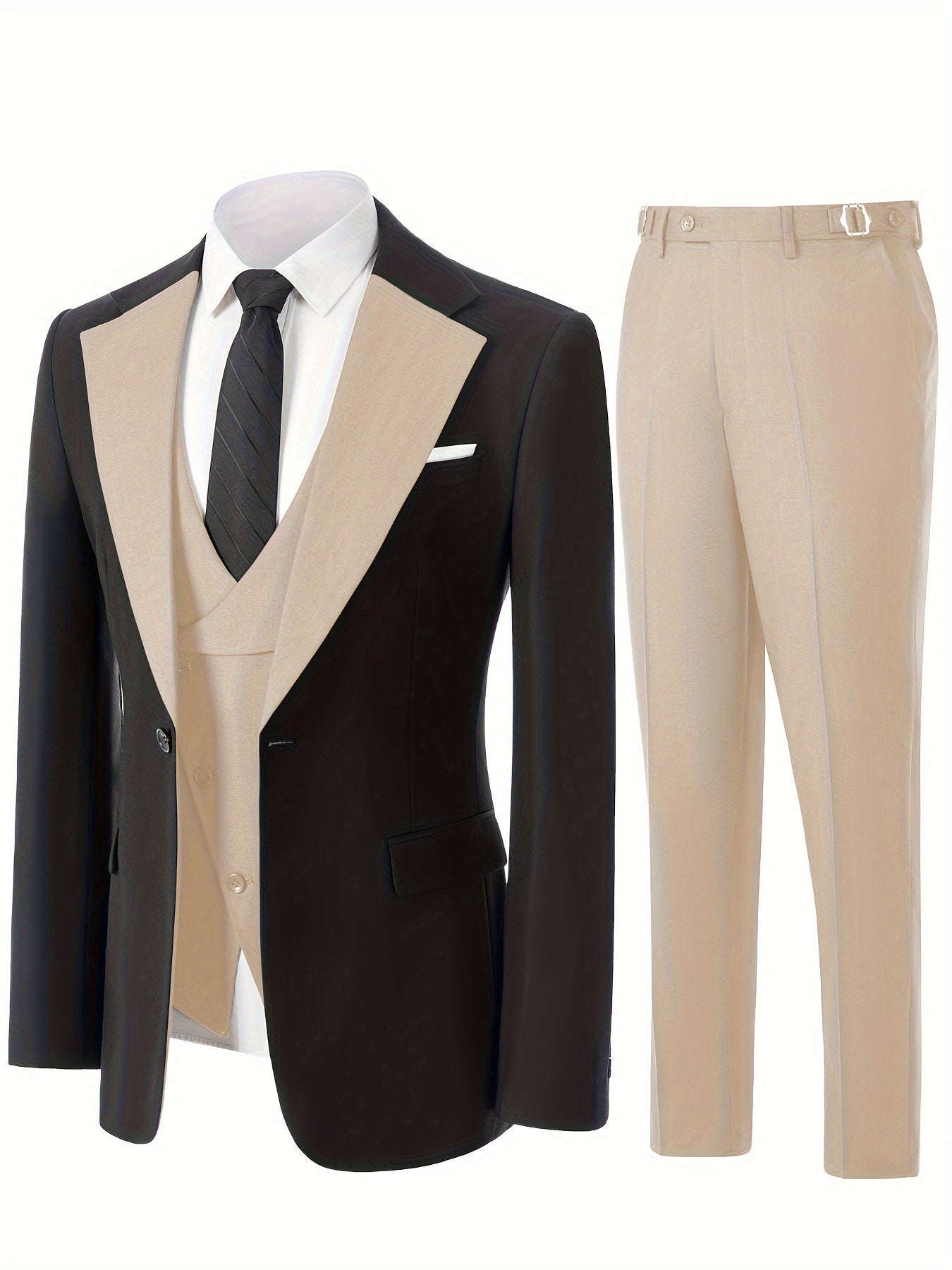 Men's 3pcs Suit for Groom And Best Man