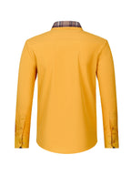 Men's Fashion Color Block Long Sleeve Casual Shirt