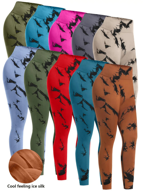 10pcs Women's High-Waisted Butt-Lifting Yoga Pants