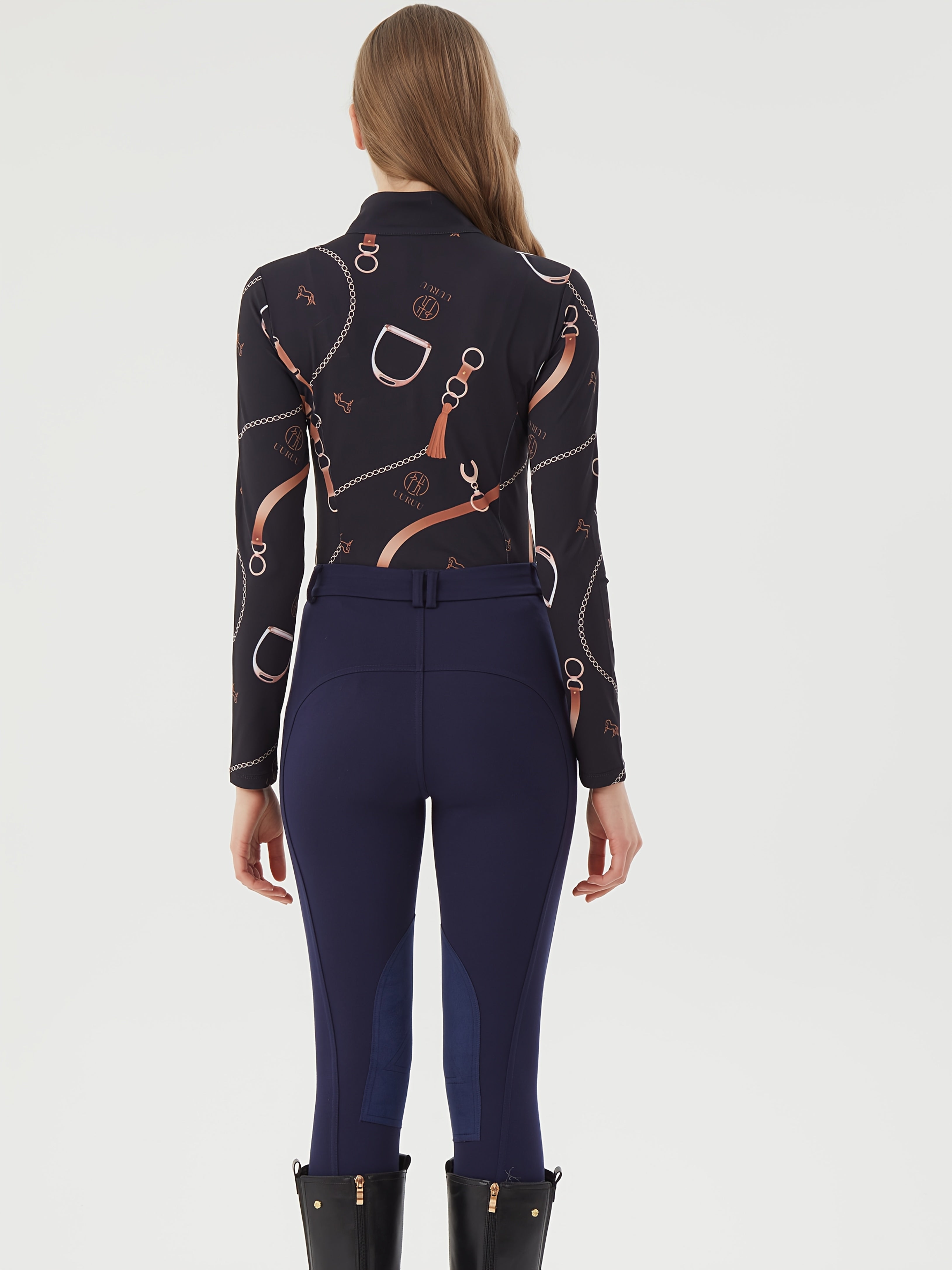 Women's High Elastic Slim Equestrian Top