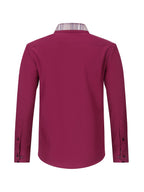 Men's Fashion Color Block Long Sleeve Casual Shirt