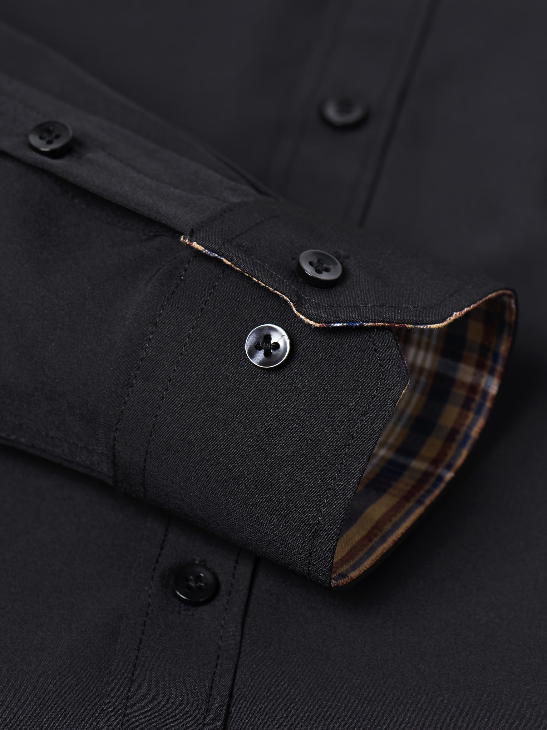 Men's Fashion Color Block Long Sleeve Casual Shirt