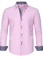 Men's Stylish  Long Sleeve Button-Up Shirt