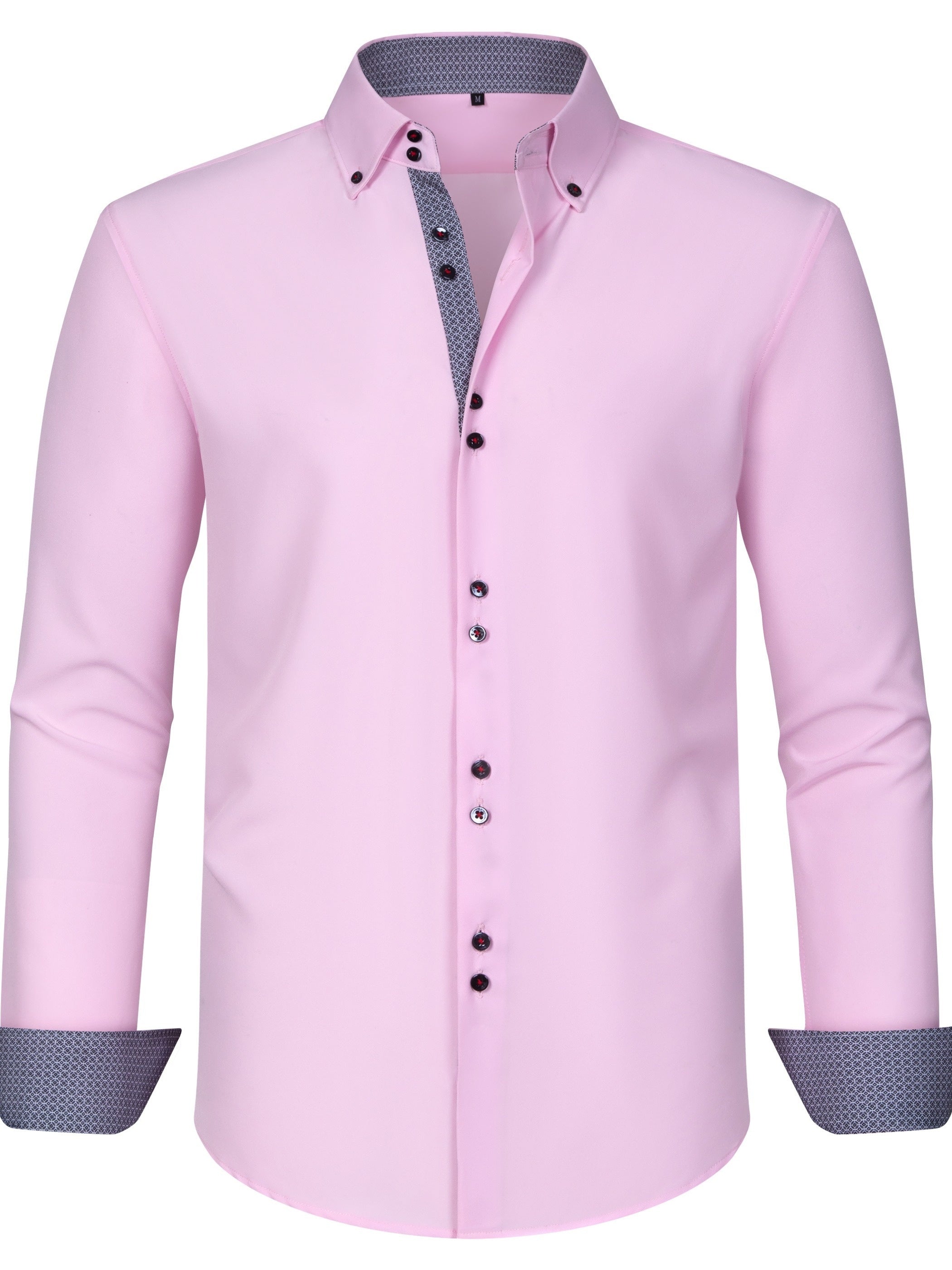 Men's Stylish  Long Sleeve Button-Up Shirt