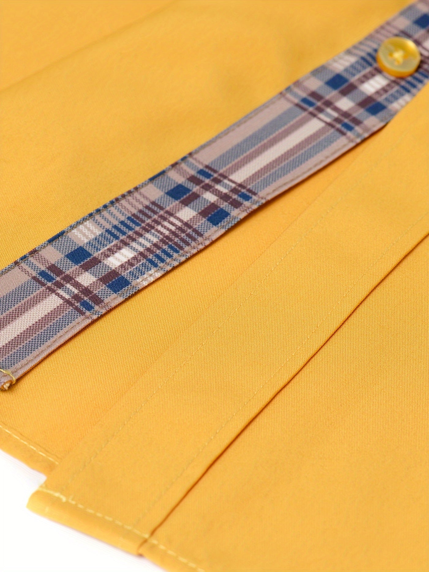 Men's Fashion Color Block Long Sleeve Casual Shirt