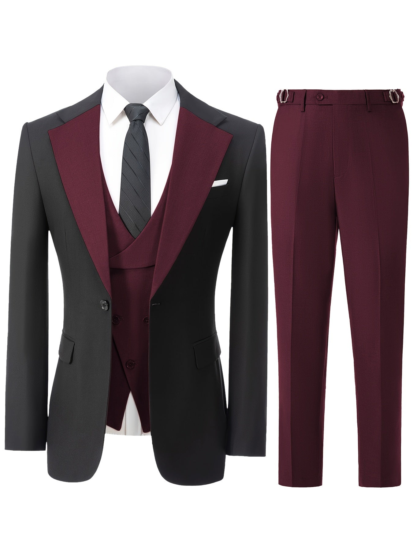 Men's 3pcs Suit for Groom And Best Man