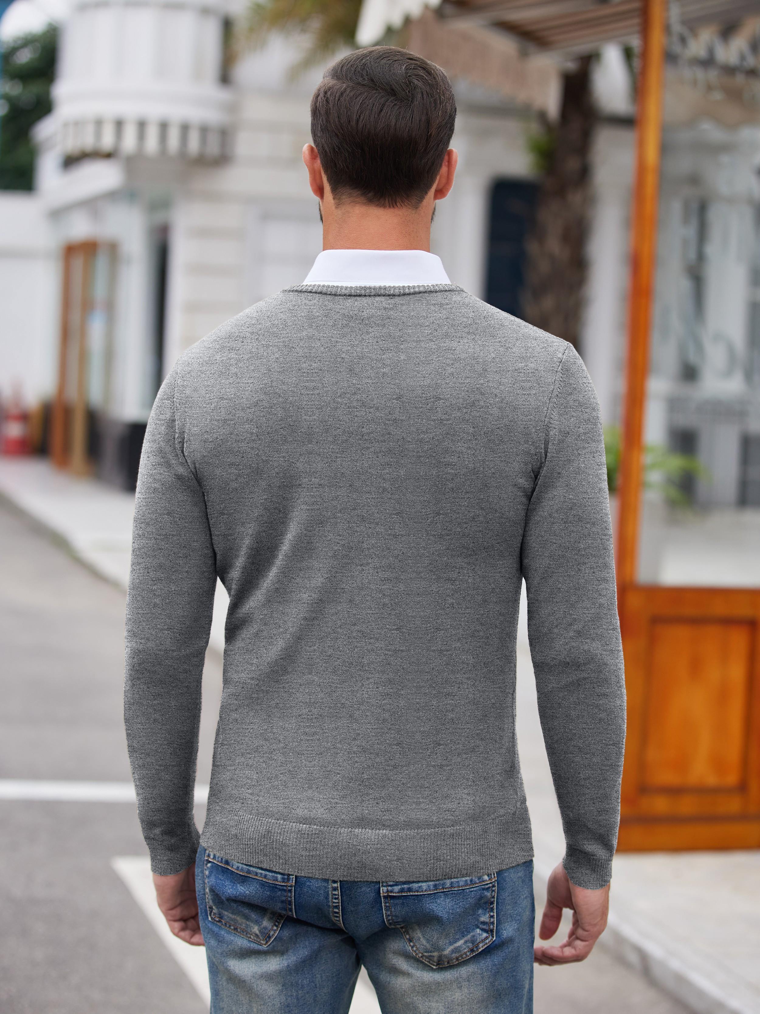 Men's Slim Fit Crew Neck Sweater