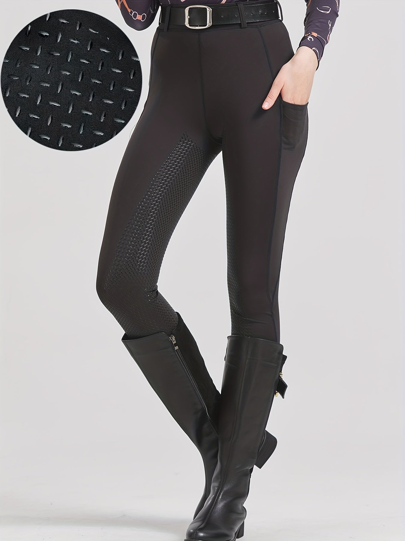 High-waisted Elastic and breathable riding pants