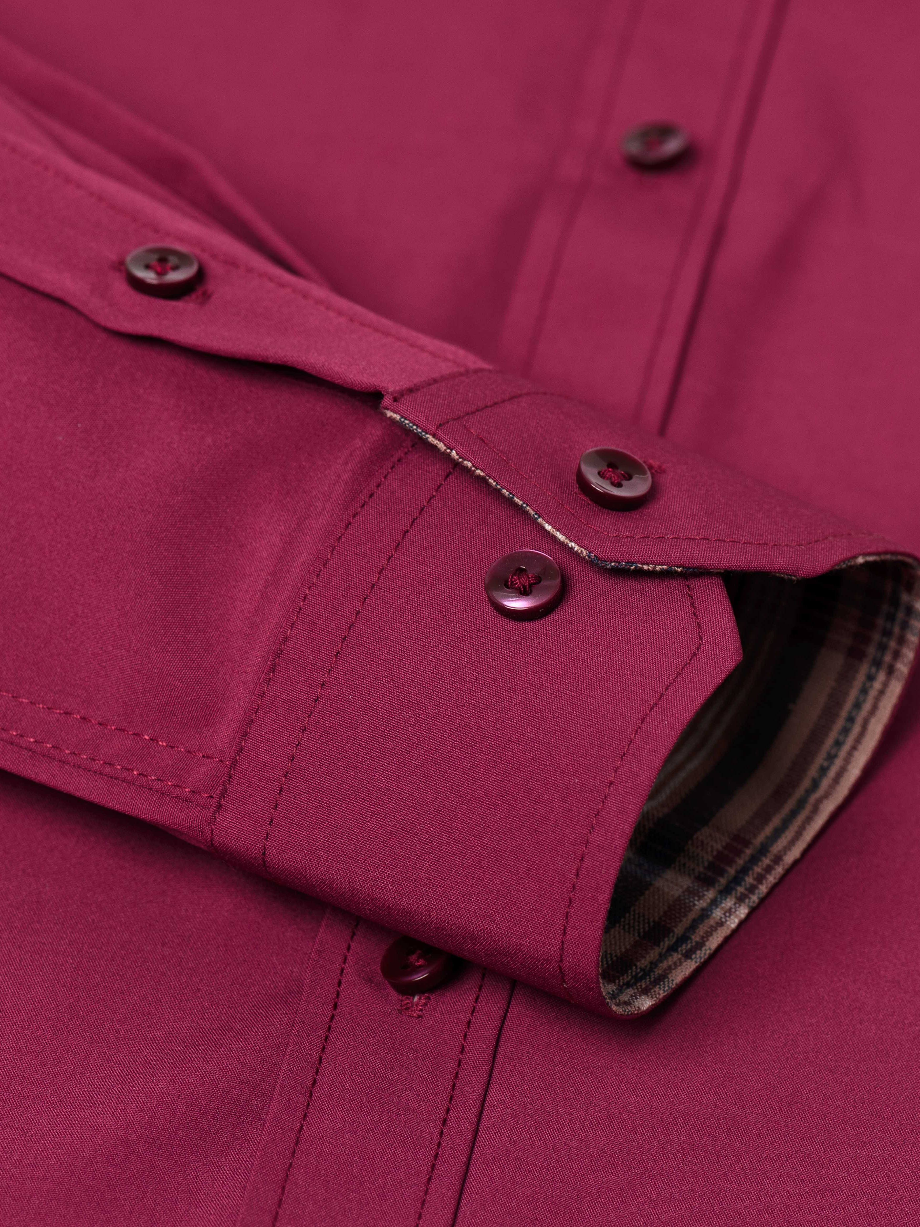 Men's Fashion Color Block Long Sleeve Casual Shirt