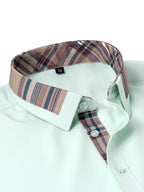 Men's Fashion Color Block Long Sleeve Casual Shirt