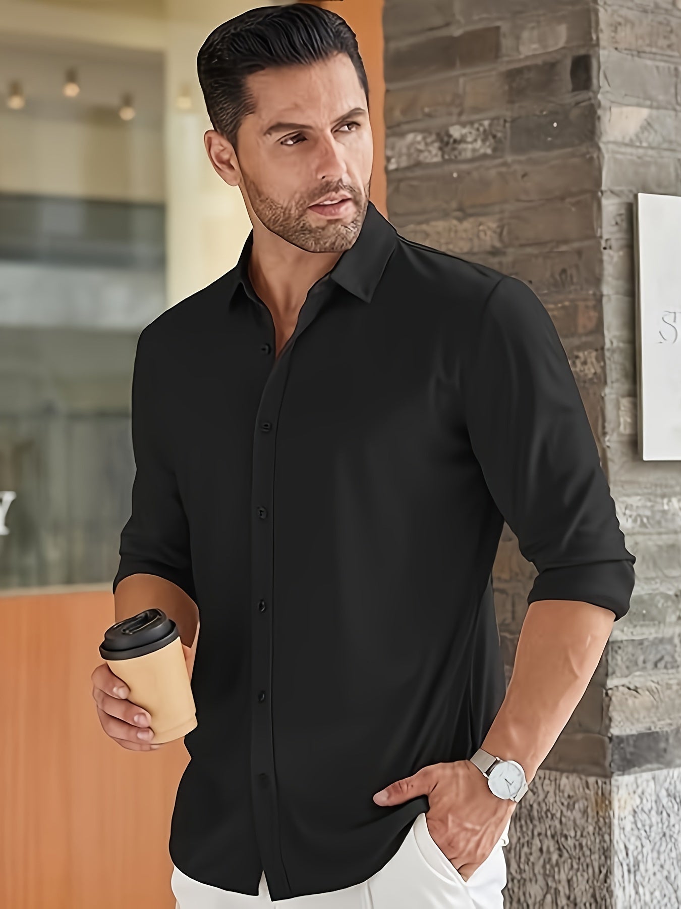 Men's Long Sleeve Wrinkle Free Shirt