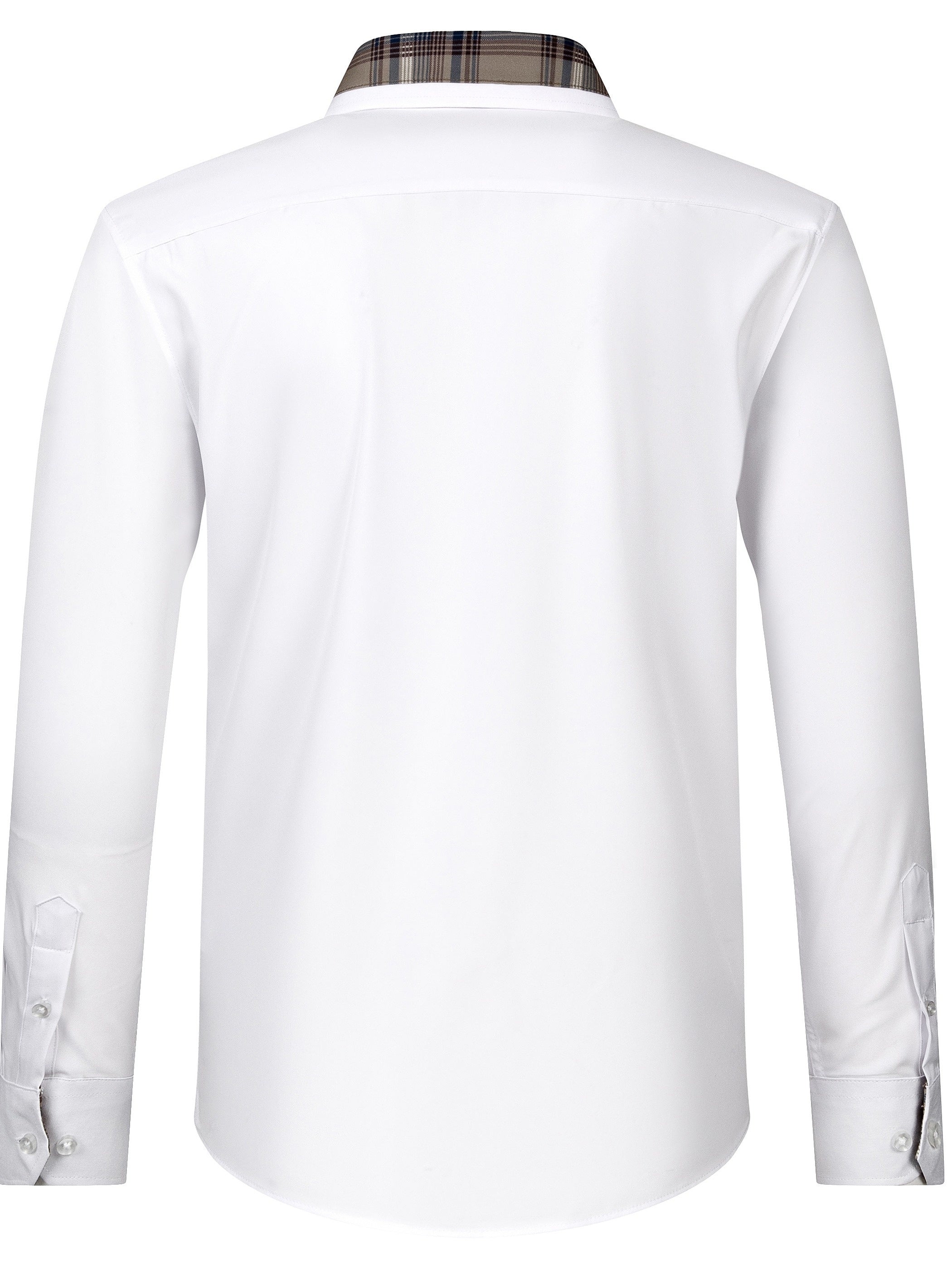 Men's Fashion Color Block Long Sleeve Casual Shirt