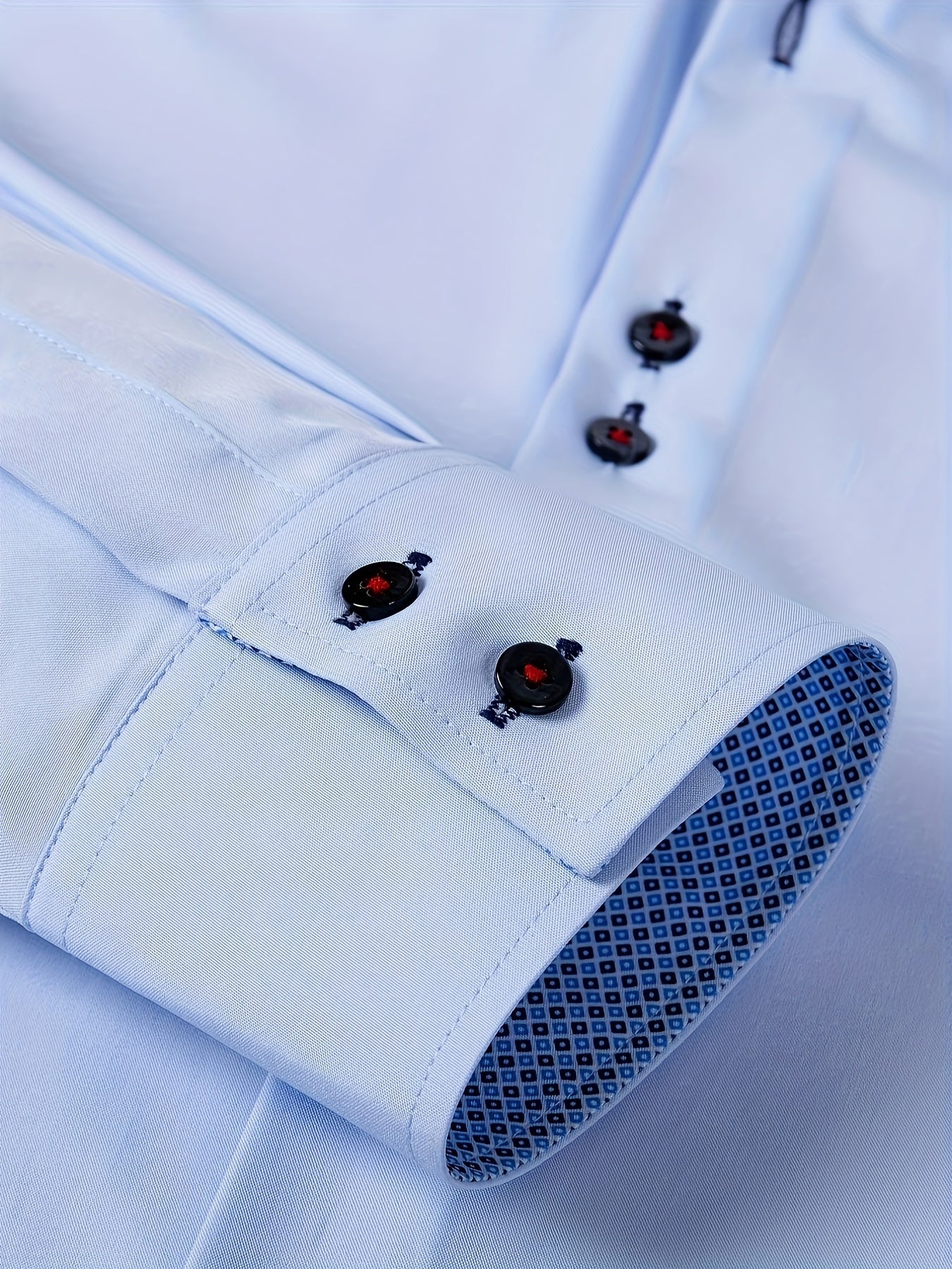 Men's Stylish  Long Sleeve Button-Up Shirt