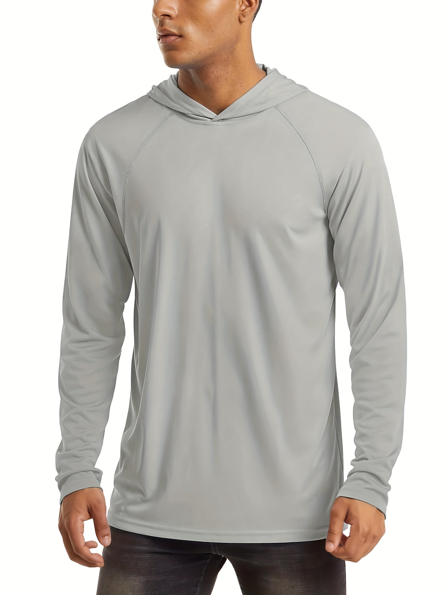 Men's Summer UPF 50+Long Sleeve Round Neck Sun Protection Pullover