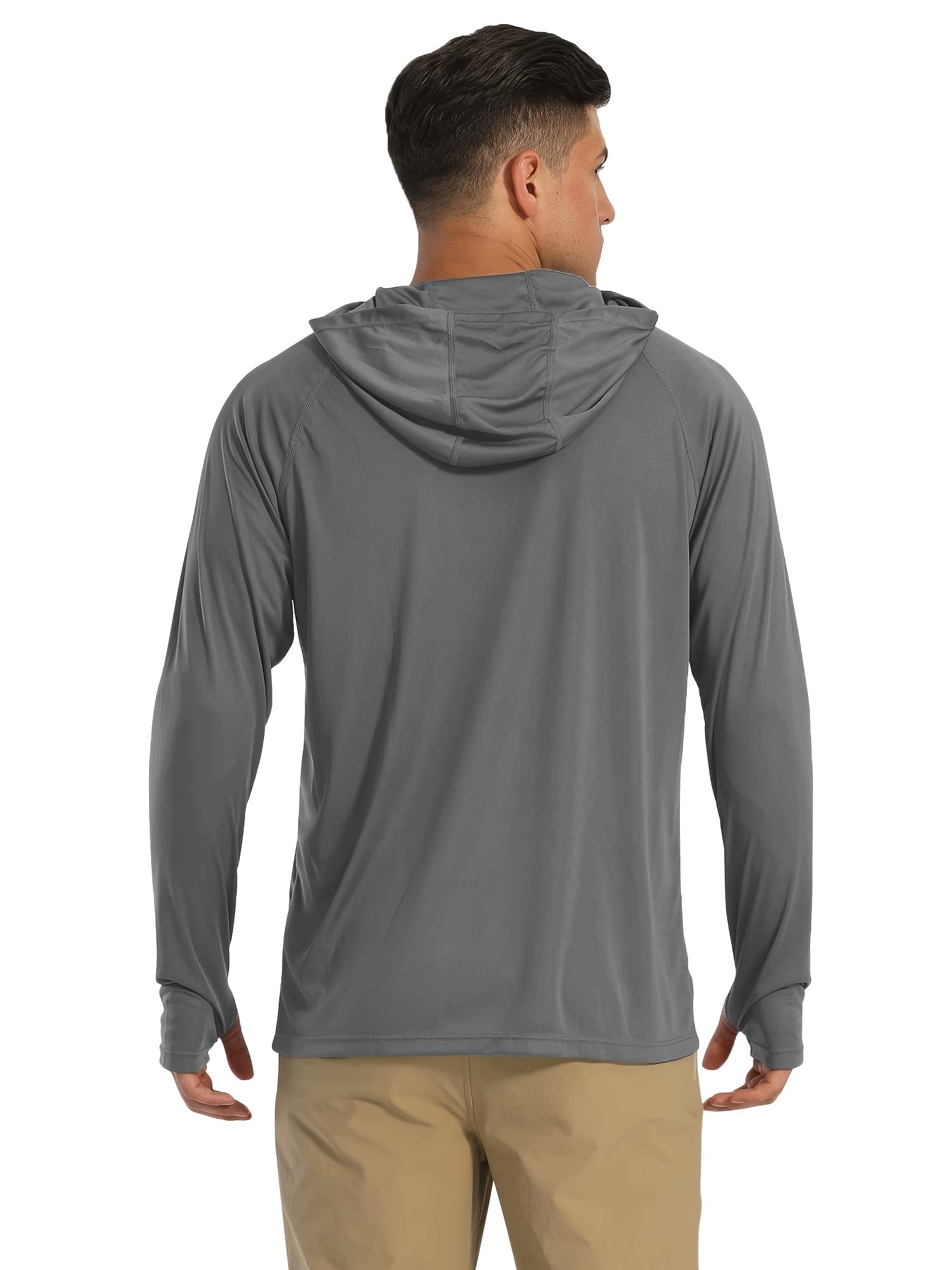 Men's Summer UPF 50+Long Sleeve Round Neck Sun Protection Pullover