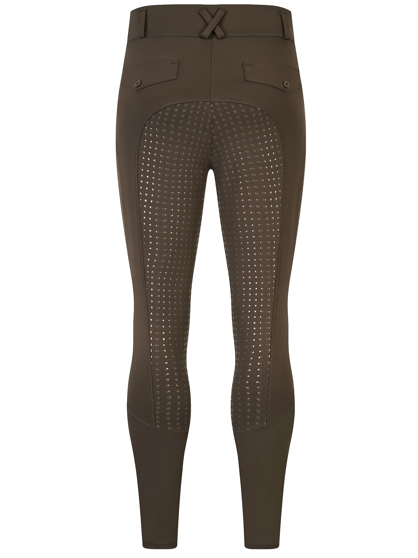 High Stretch Geometric-Pattern Women's Cropped Equestrian Tights