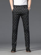 Men's Light Business Slim Casual Straight-leg Trousers
