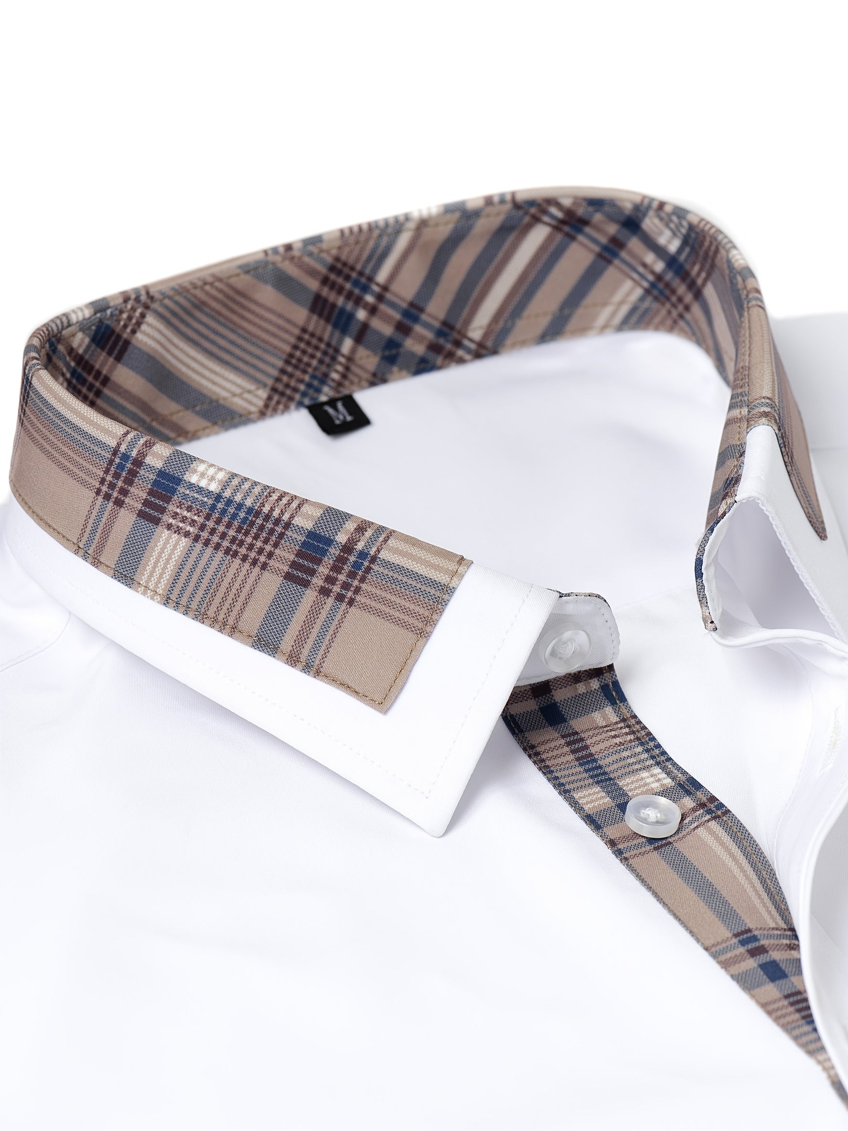 Men's Fashion Color Block Long Sleeve Casual Shirt